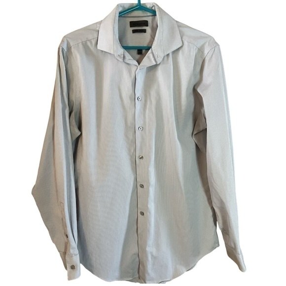 Calvin Klein Men’s Size 16 Collared Formal Button  Up Shirt Office CK Large Tops - Picture 1 of 5
